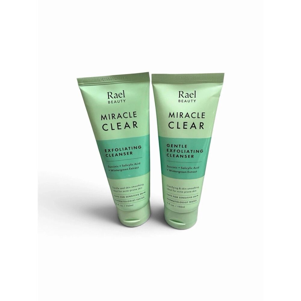 Lot 2 Rael Beauty  Miracle Clear Exfoliating Cleanser Face Wash 5oz